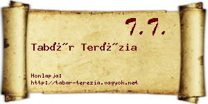 Tabár Terézia névjegykártya